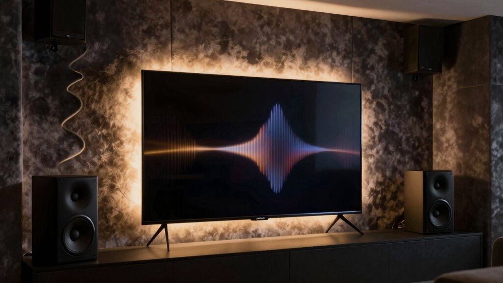 acoustic surface synchronized integrated audio