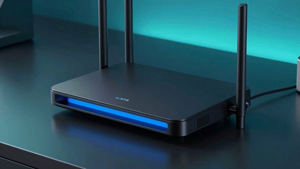 compact ax3000 router with four antennas