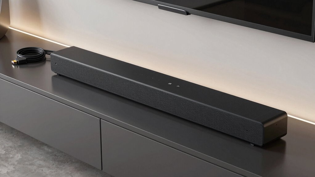 compact modular soundbar with accessories