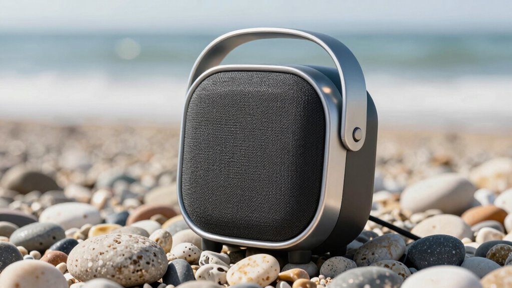 compact rugged portable speaker design