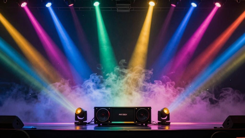 coordinated unobtrusive party lighting