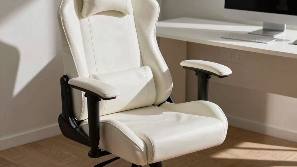 homall chair white leather comfort