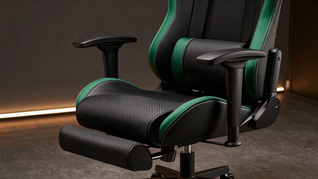 integrated massage lumbar retractable footrest