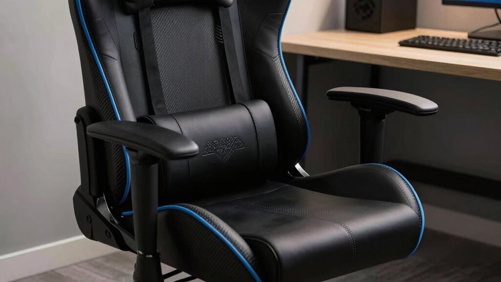 rugged chair with ergonomic lumbar support