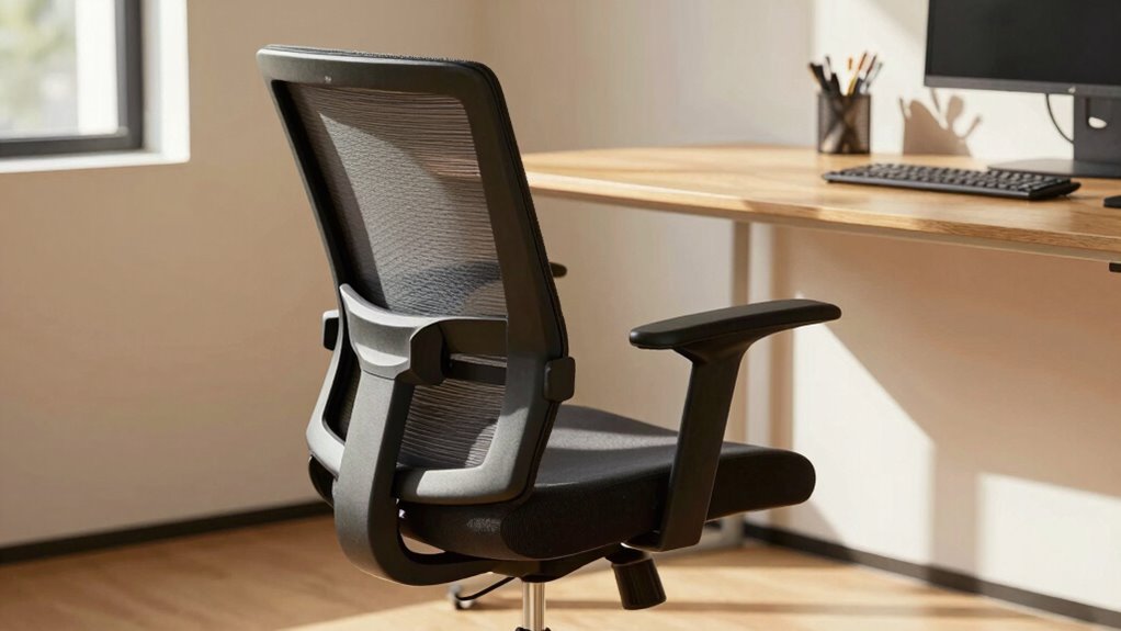 seat height lean flip up arms lumbar support