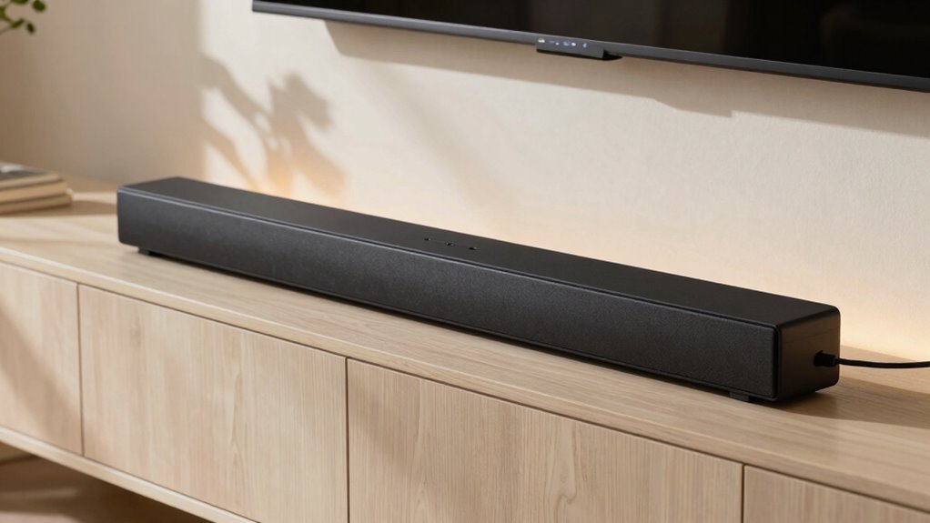 slim compact soundbar with versatile inputs