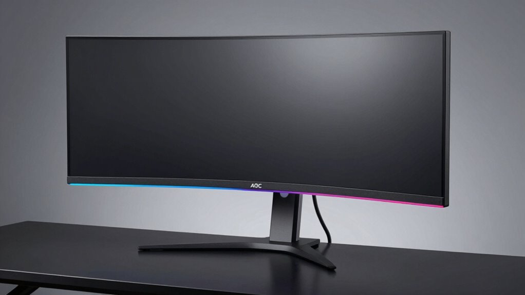 slim frameless curved monitor chassis