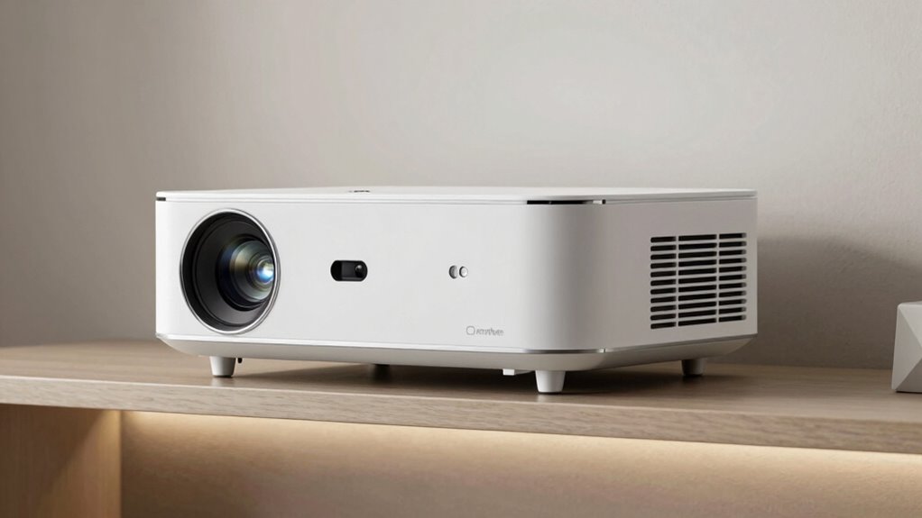 ultra short throw white compact enclosure