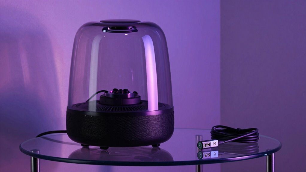 wireless setup with ambient lighting ambience